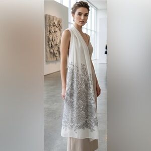 Elegant Floral Sheer Scarf